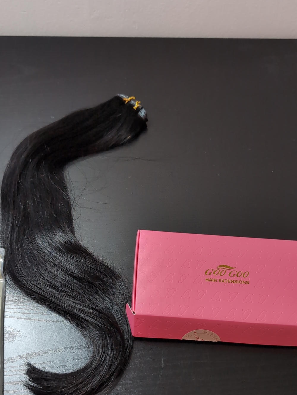 20 Inch 120 G 1B Natural Black Butterfly Weft Human Hair Extensions Seamless